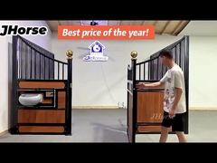 O OEM carbonizou o pó preto de bambu revestiu o cavalo que móvel os estábulos param a porta de celeiro