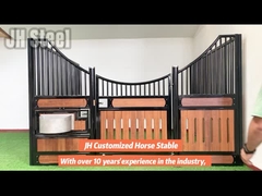 Portátil de madeira porta de cavalos 10ft 12ft com porta de feno