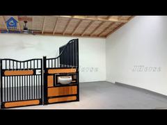 Estaleiros de cavalos de aço totalmente soldados, estaleiros de cavalos galvanizados de bambu / pinho