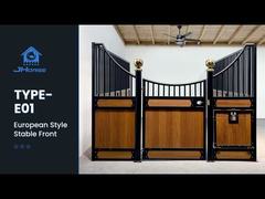 Baias Europeias para Cavalos de 3,5x2,2m Com Tranca Dupla de Segurança para os Pés