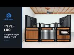 Kit Porta de Balanço Ripado de Bambu para Baias de Cavalos Europeias