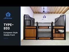 Todos os Cores de Baias Europeias para Cavalos, Kits Frontais de Baias, Equipamentos para Haras