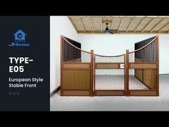 Painel de madeira compensada para exterior, baias de cavalos europeias, painel de vedação para estábulo com telhado