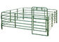 Painéis da cerca do gado dos trilhos da tubulação, painéis portáteis da cerca com o verde preto pintado