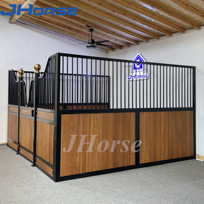 A tenda estável personalizada do cavalo pré-fabricou o pó preto revestido