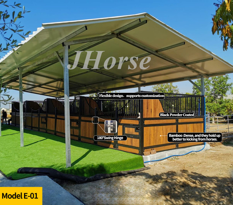 A tenda de aço seleta profissional do cavalo da escala fronteia 3.8m com a porta holandesa dobro