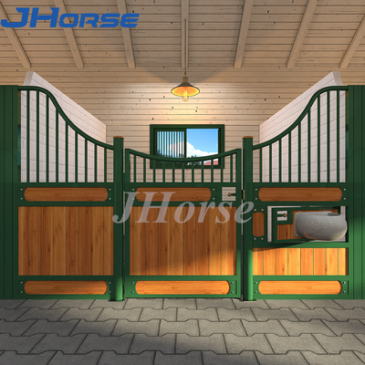 Estilo Europeu 10ft X 7.2ft Frentes Galvanizadas de Estande com Alimentadores de feno