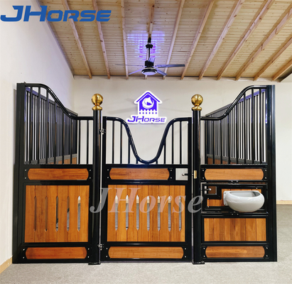 Luxo Porta Deslizante Cavalo Estande Caixas Fácil Limpo Equinoceano Acessórios