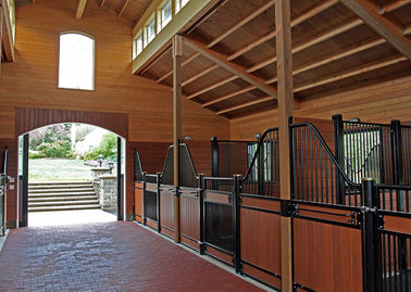 Pó preto que reveste tendas modulares do cavalo, tendas plenas de bambu do cavalo de Premade