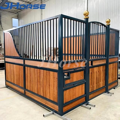 Porta balançante ou porta deslizante de cavalo de aço estável Q235 / Q235B e madeira personalizada