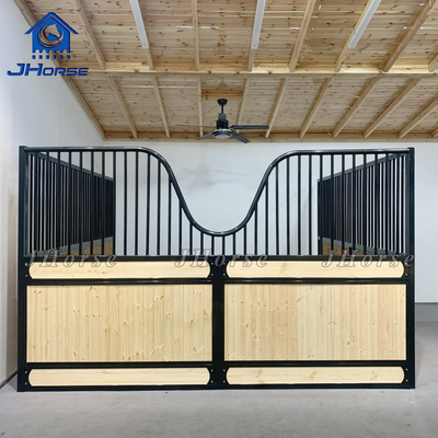 Porta da frente de estábulo de cavalo de fácil instalação, equipamento equestre pré-fabricado para grandes fazendas