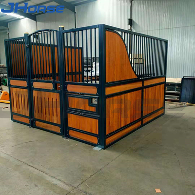 Partes dianteiras de aço da tenda do celeiro de Portable 3.5m da cerca da exploração agrícola com projeto de madeira da porta dobro da teca